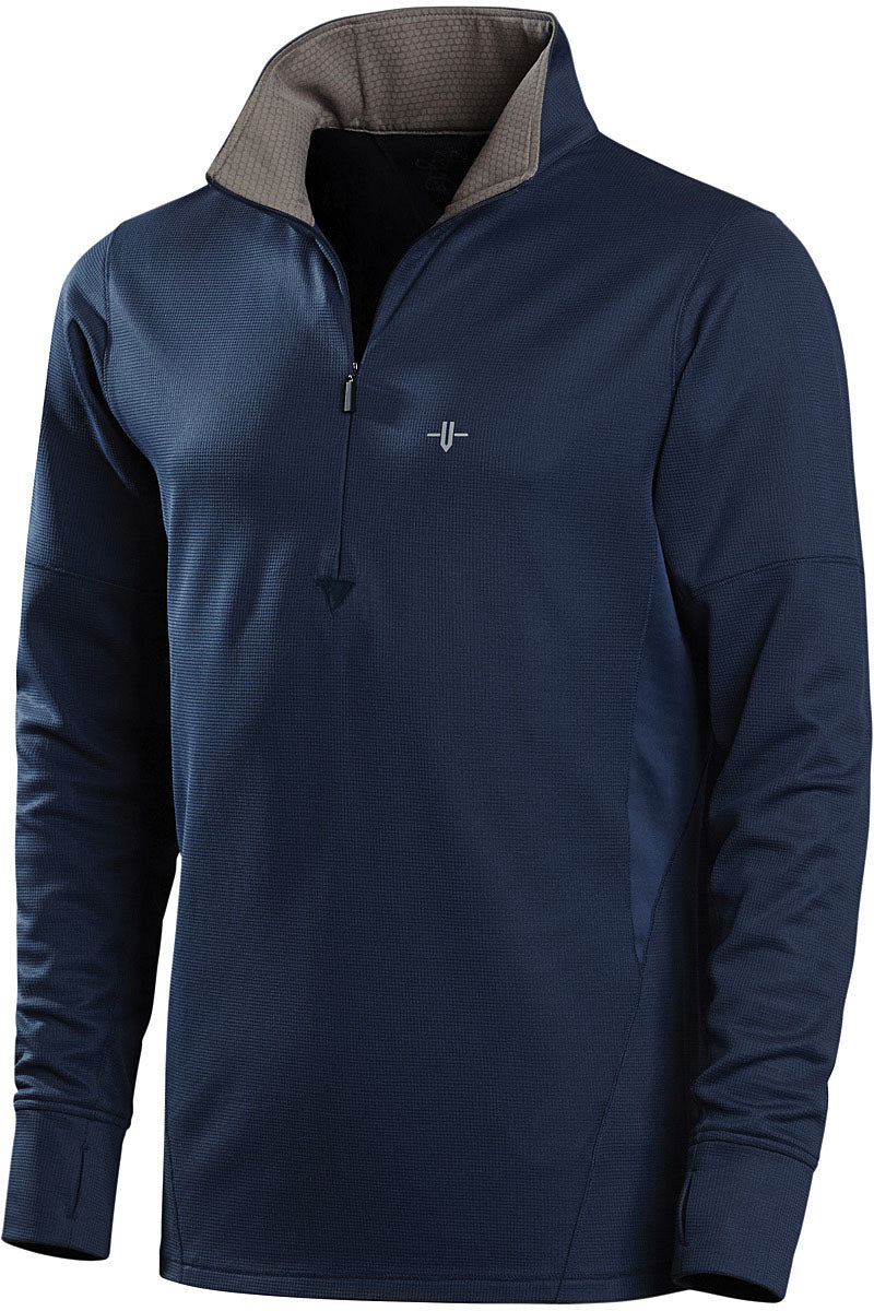 Vargo Mens Ls Quarter Zip Bedrock Mens Ls Zip Bedrock Blue Med Clothing