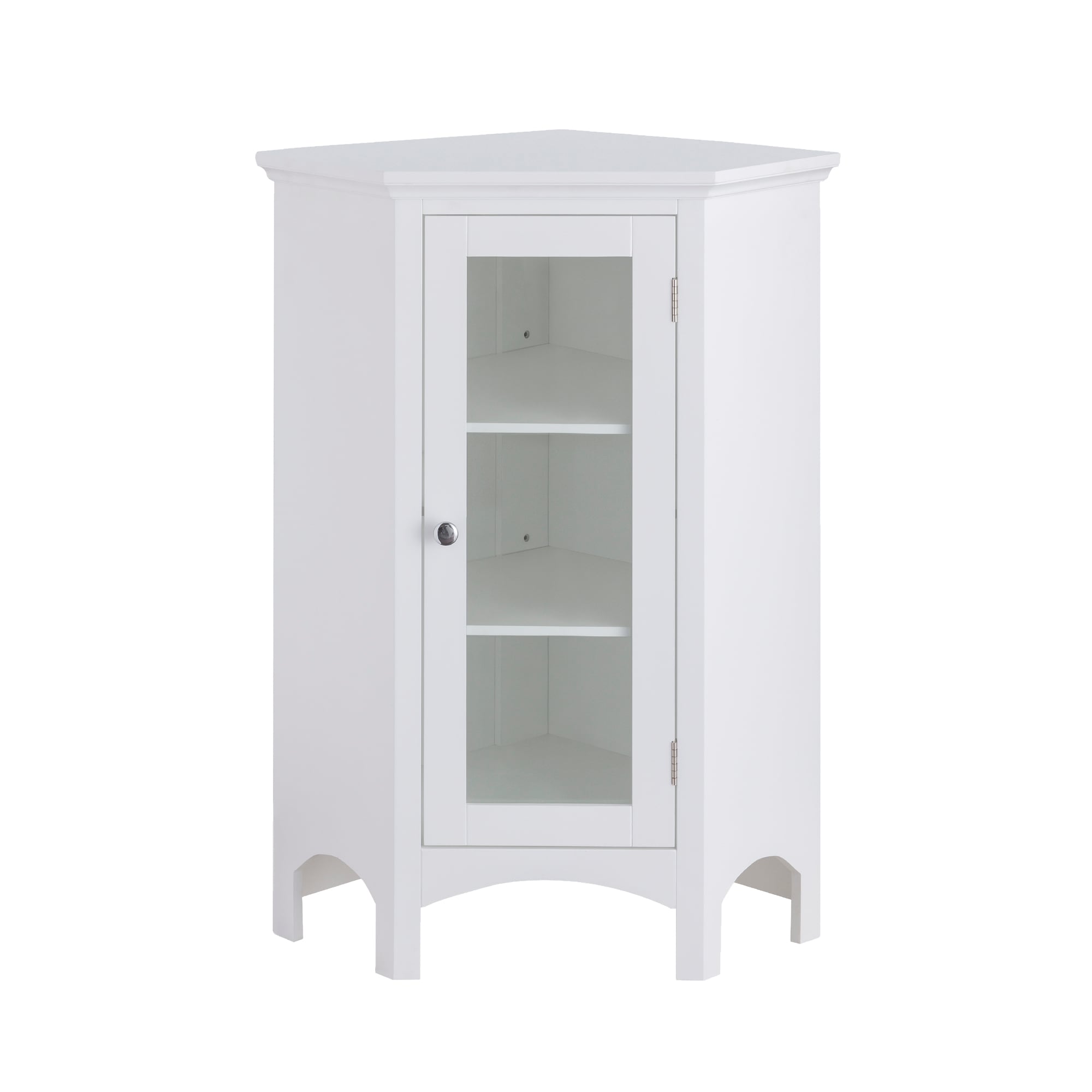 Teamson Home Madison 24.75-in x 32-in x 17-in White Freestanding Corner Linen Cabinet