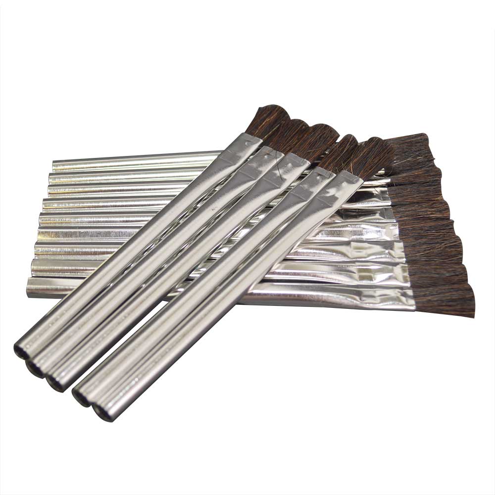 Flexible Natural Hair Bristle Tin/Metal Tubular Ferrule Handle Acid/Flux Brushes (144/Pack)