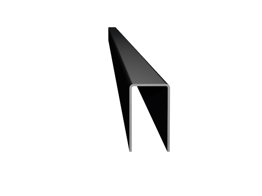 Slipfence 7-ft H x 1-1/2-in W Black Aluminum Horizontal Flat-top Decorative Fence Rail