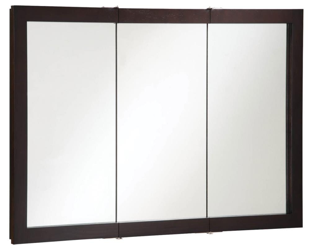 Design House Ventura 48-in x 30-in Surface Mount Espresso Mirrored Medicine Cabinet