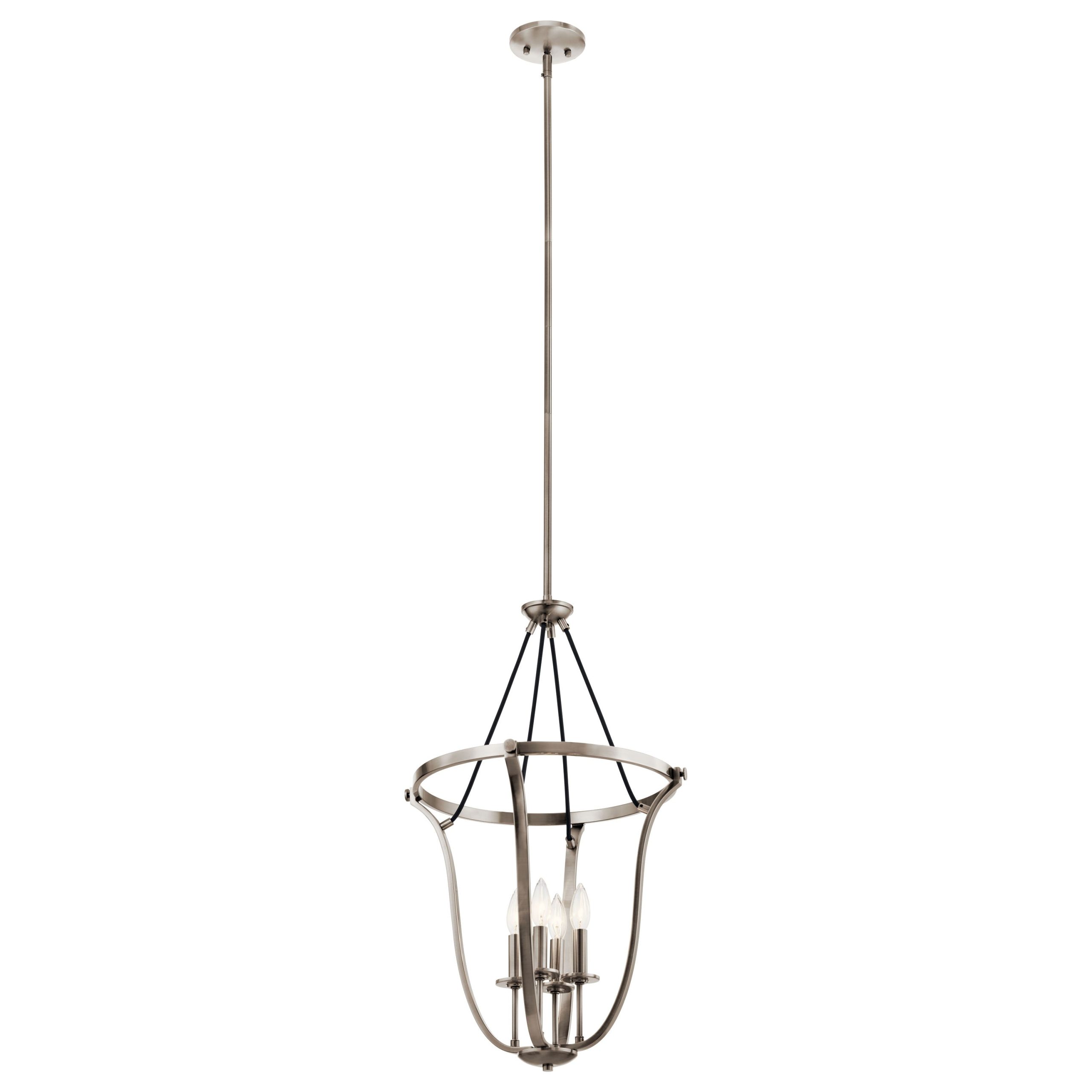 Kichler Thisbe 4-Light Classic Pewter Traditional Lantern Large Hanging Pendant Light