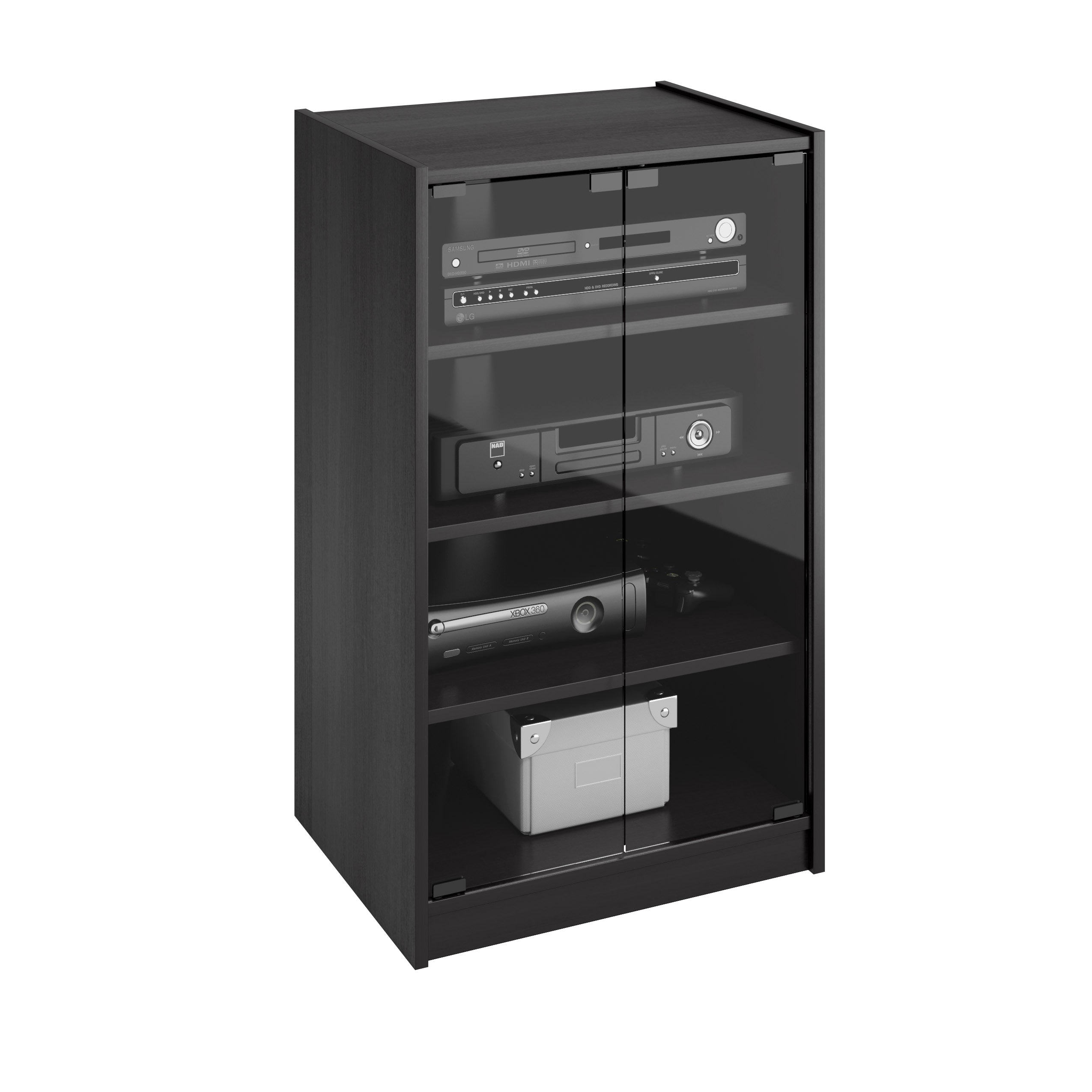 CorLiving Cranley Ravenwood Black Contemporary/Modern Composite Media Cabinet