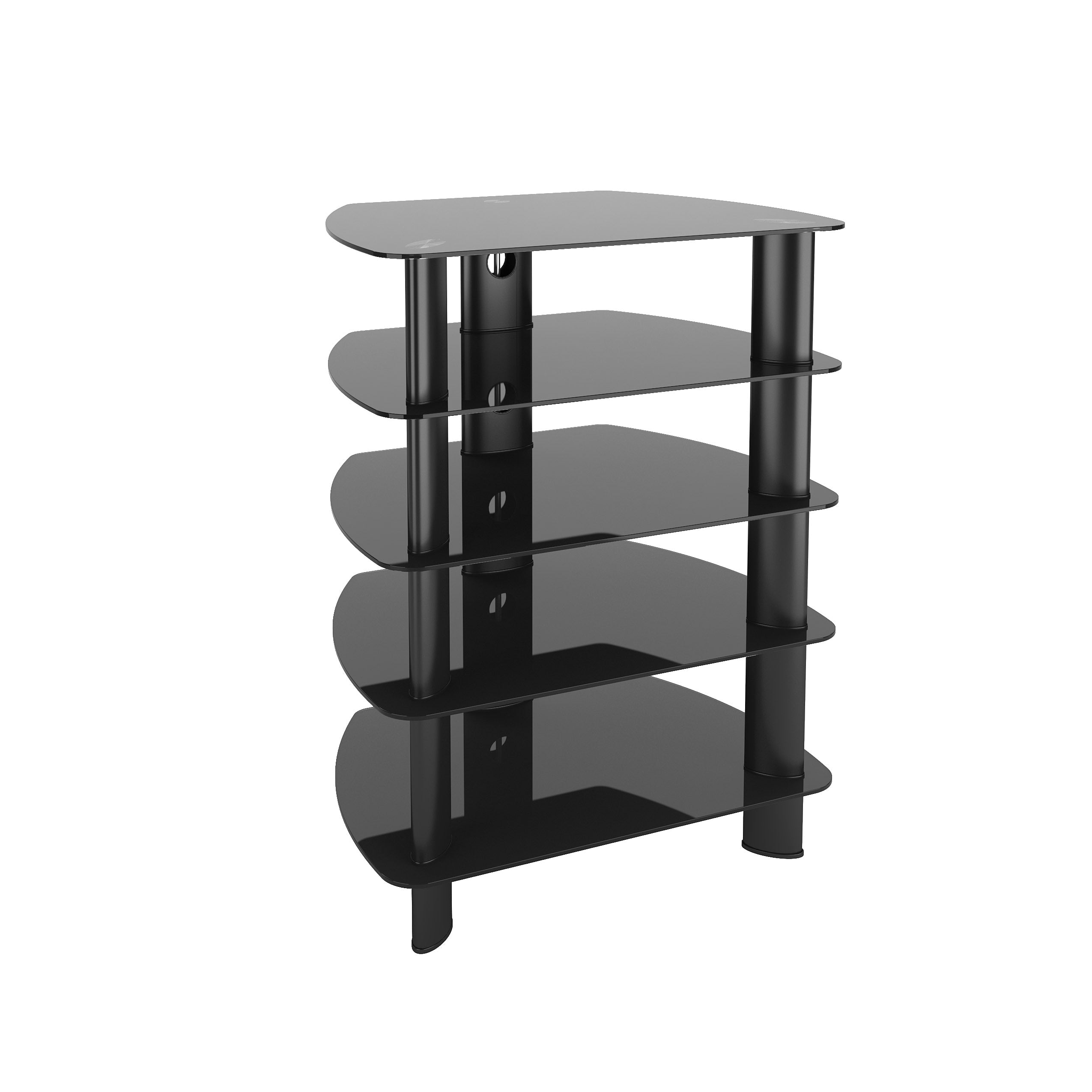CorLiving Laguna Satin Black Contemporary/Modern Metal Media Cabinet