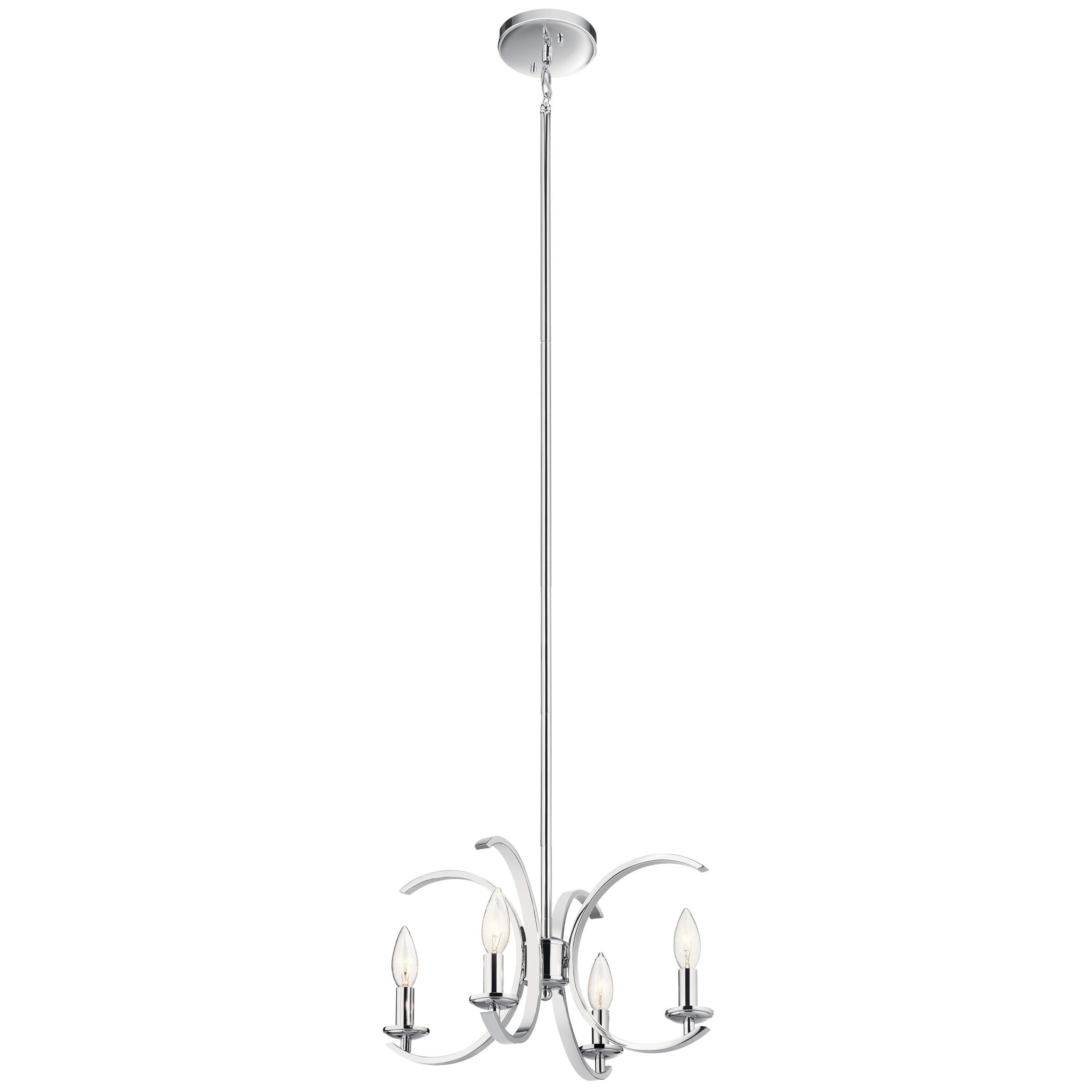Kichler Cassadee 4-Light Chrome Modern/Contemporary Geometric Medium Hanging Pendant Light