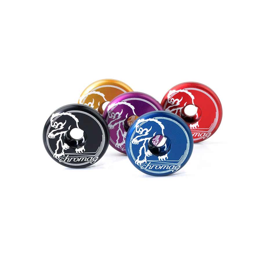 Chromag Aluminum Top Caps – CNC Machined, Color-Matched Bicycle Stem Accessories for 1-1/8'' Steerer Tubes
