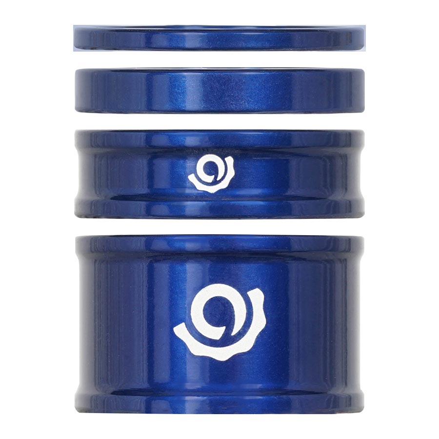 Industry Nine iRiX Headset Spacer Kit, 1-1/8'', Height: 2.5mm/5mm/10mm/20mm, Aluminum, Blue
