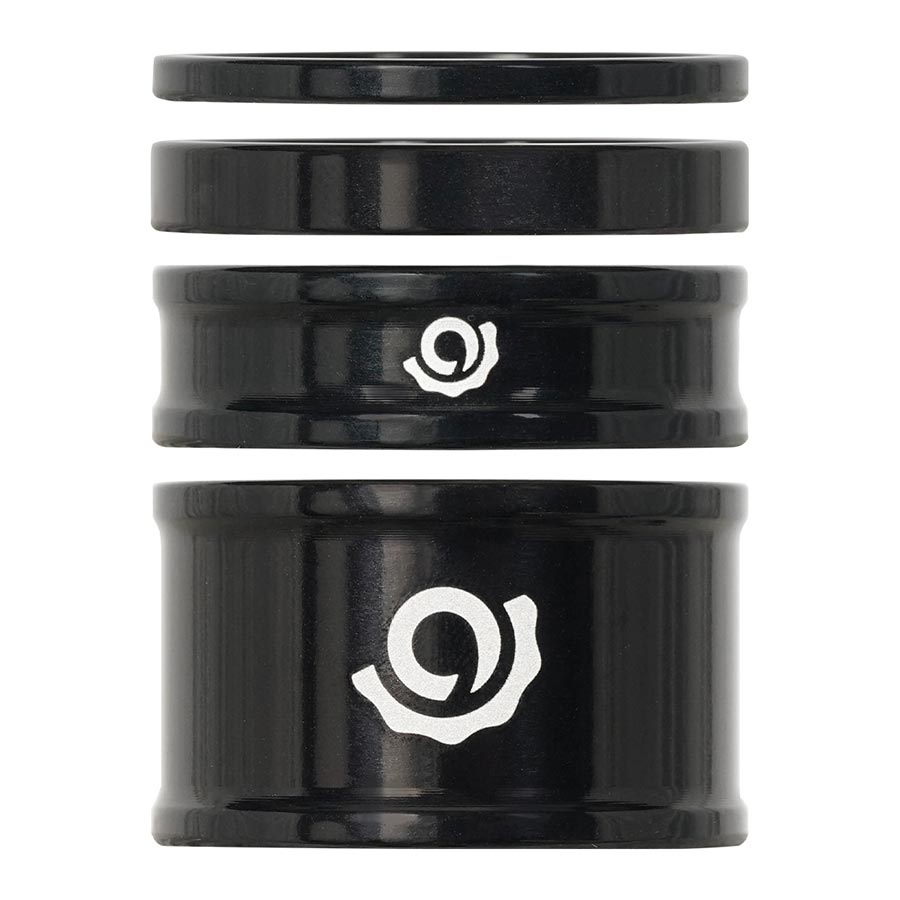 Industry Nine iRiX Headset Spacer Kit, 1-1/8'', Height: 2.5mm/5mm/10mm/20mm, Aluminum, Black