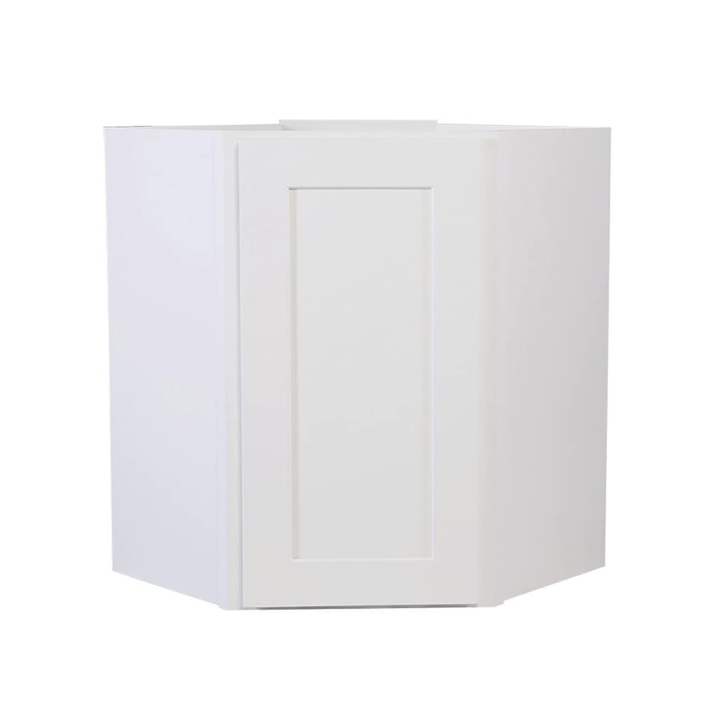 Design House Brookings 24-in W x 30-in H x 12-in D White Maple L-shaped Corner Wall Fully Assembled Plywood Cabinet (Recessed Panel Shaker Style)