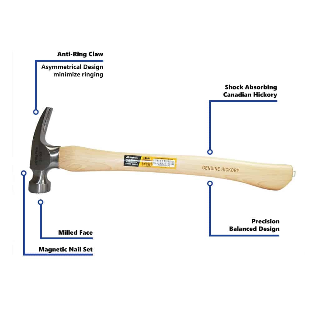 21 Oz Curved Handle Framing Hammer (BJ21FM)