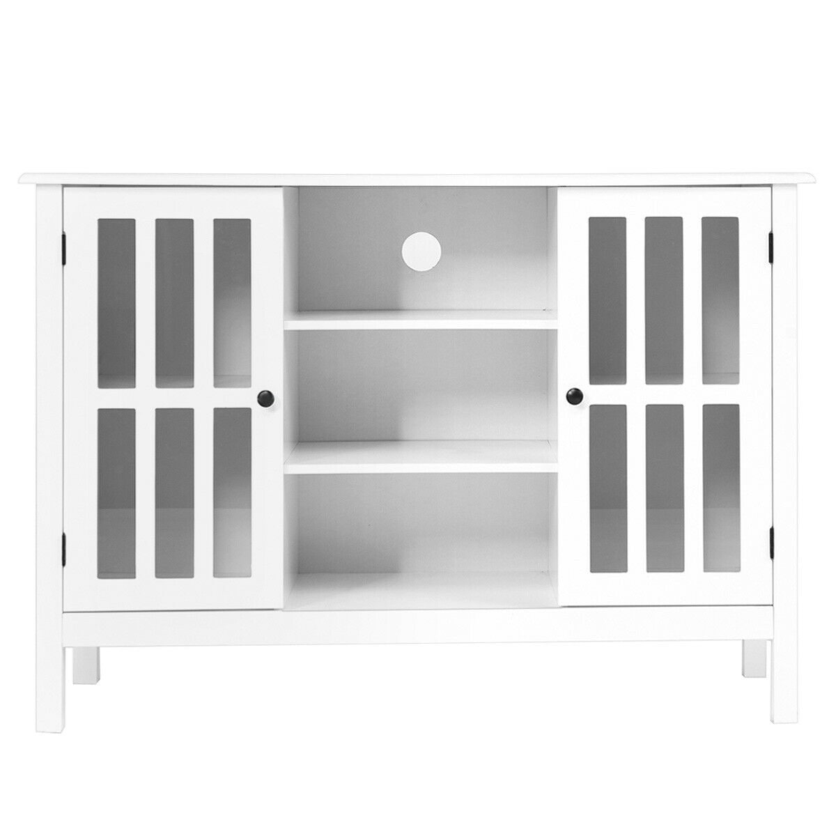 Clihome Modern/Contemporary White TV Cabinet (Accommodates TVs up to 40-in)