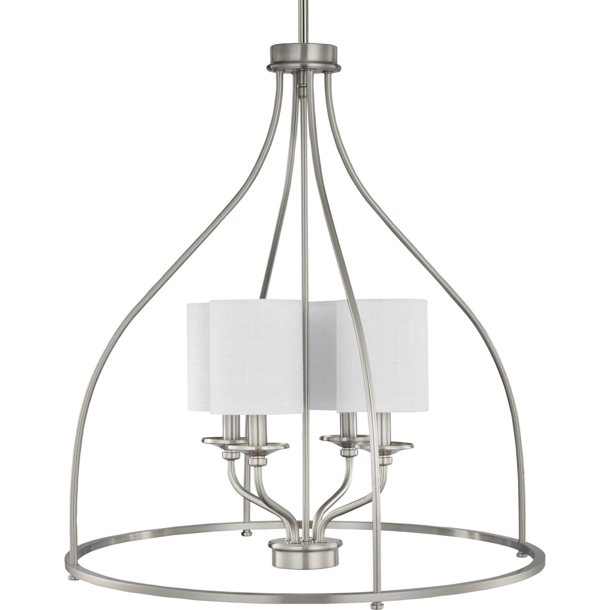 Progress Lighting Bonita 4-Light Brushed Nickel Transitional Chandelier