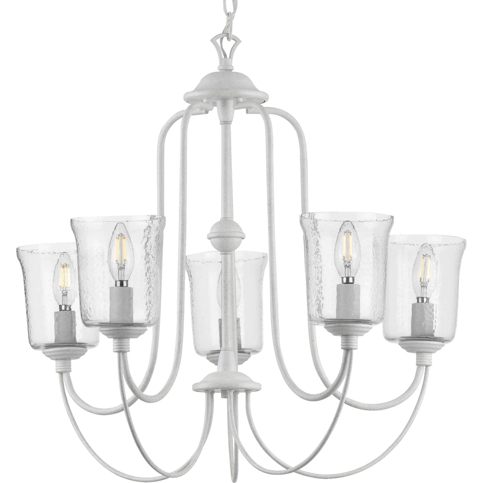 Progress Lighting Bowman 5-Light White Coastal Chandelier