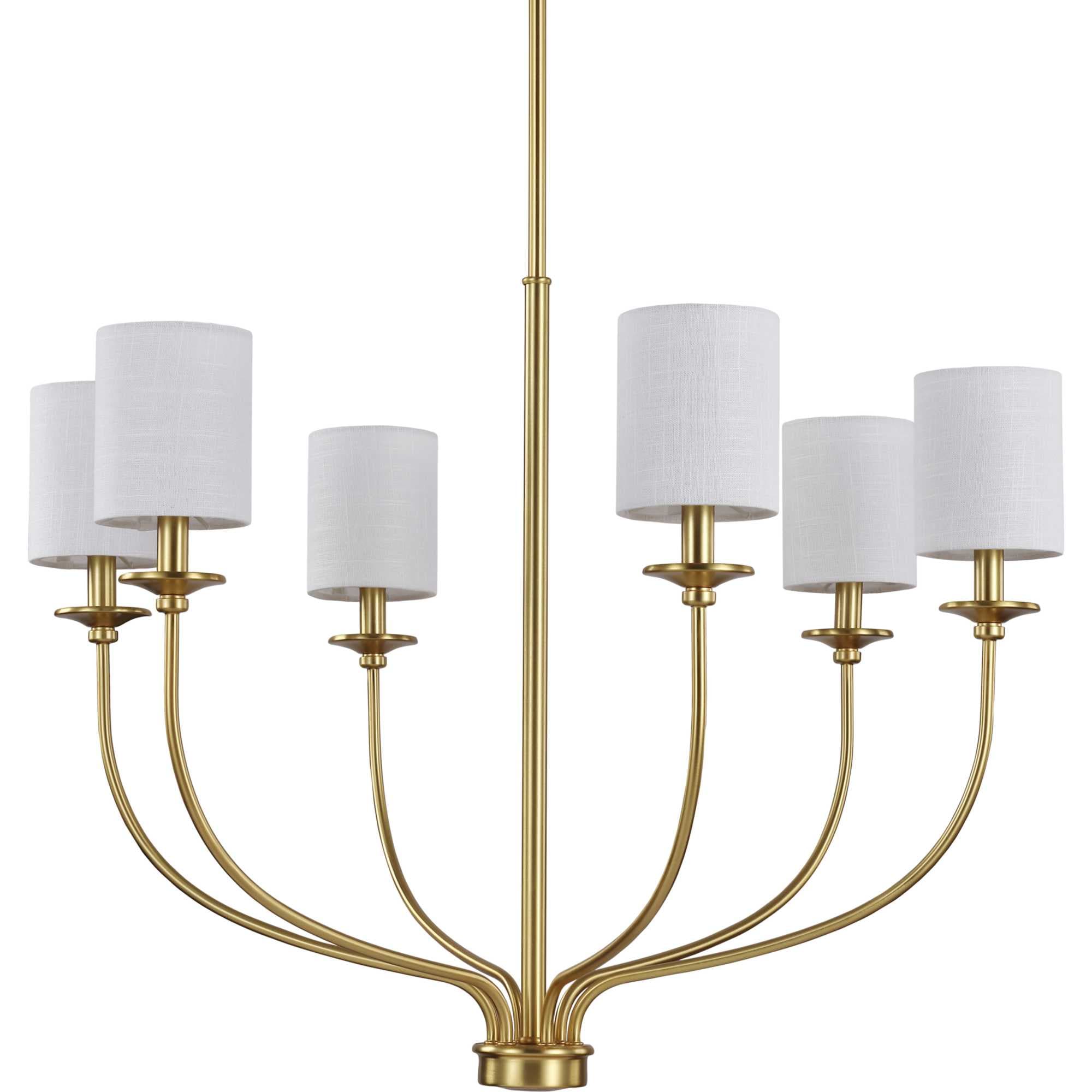Progress Lighting Bonita 6-Light Satin Transitional Chandelier
