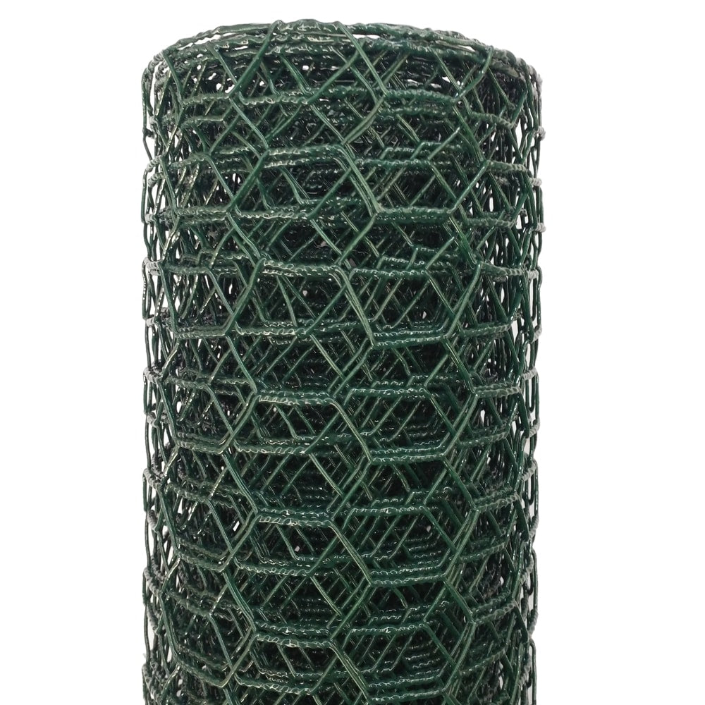 Acorn International 25-ft x 2-ft 20-Gauge Green Galvanized Steel Chicken Wire Rolled Fencing with Mesh Size 1-in