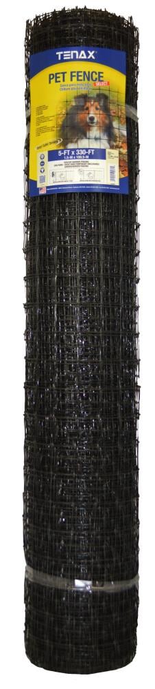 Tenax 330-ft x 5-ft Black Plastic Extruded Mesh Rolled Fencing with Mesh Size 2-in x 2-in