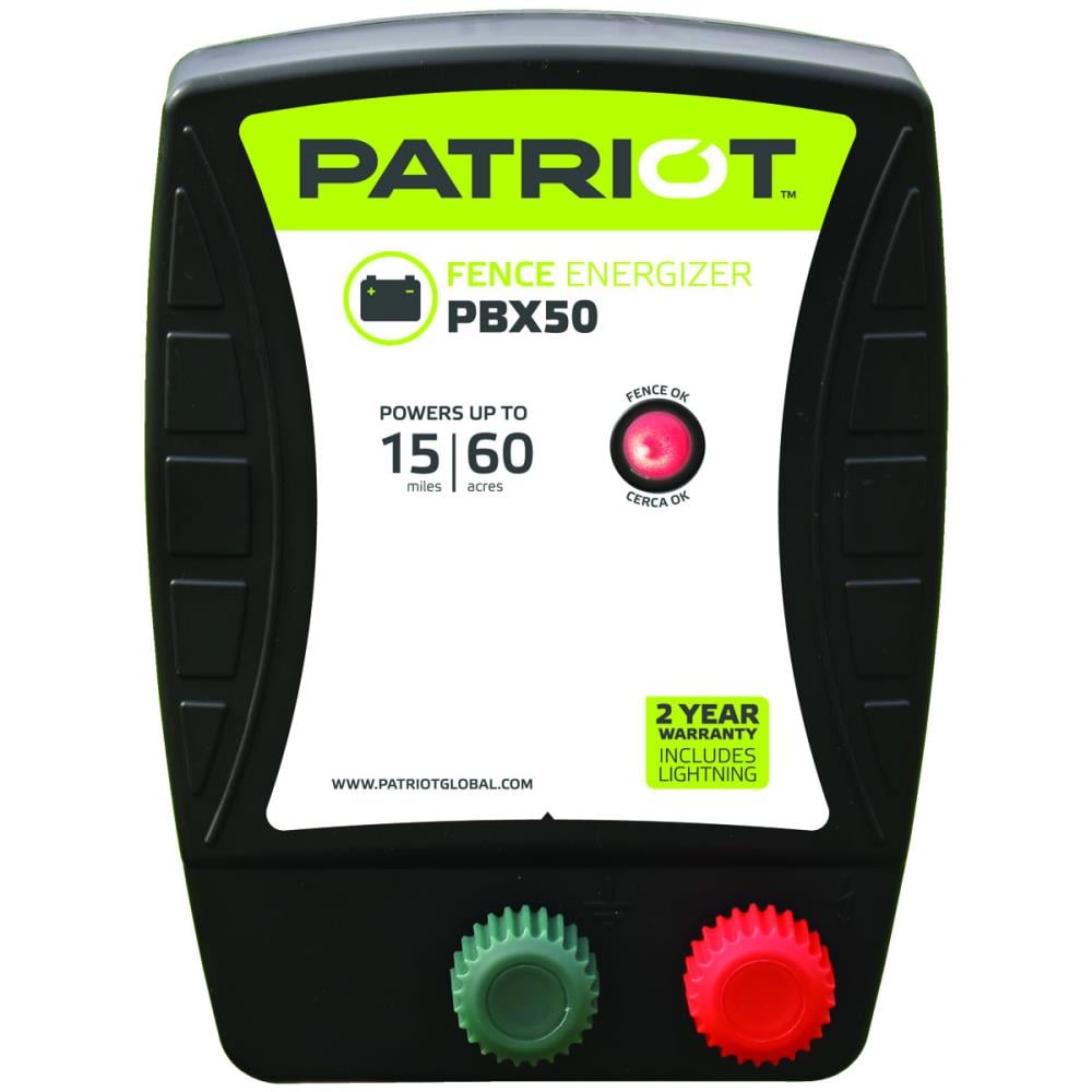 Patriot PBX50 15-Mile Battery-operated Electric Fence Charger