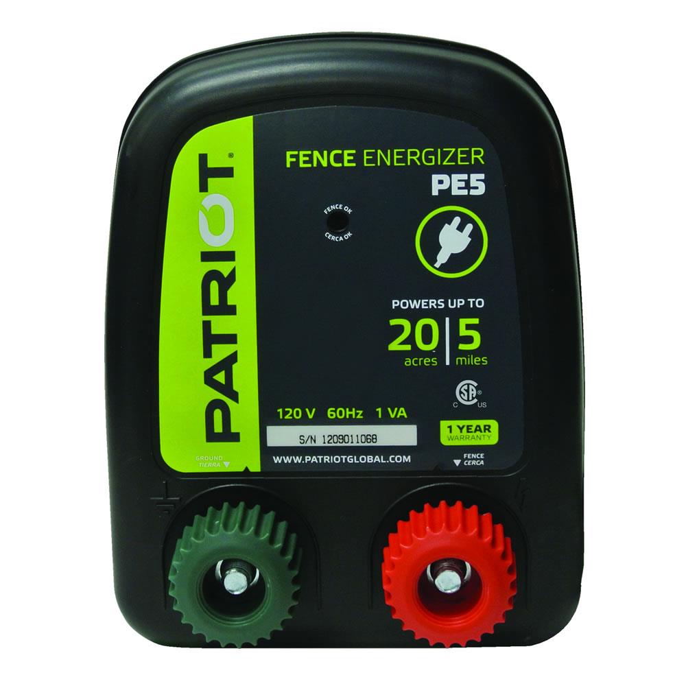 Patriot PE5 5-Mile Ac Hardwired Electric Fence Charger