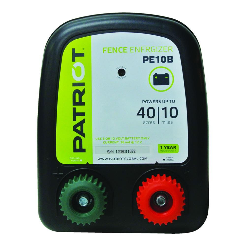 Patriot PE10B 10-Mile Battery-operated Electric Fence Charger