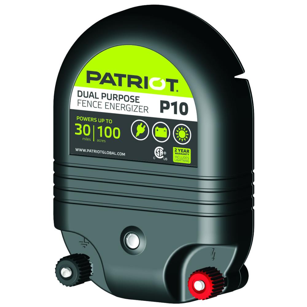 Patriot P10 30-Mile Ac Hardwired Electric Fence Charger