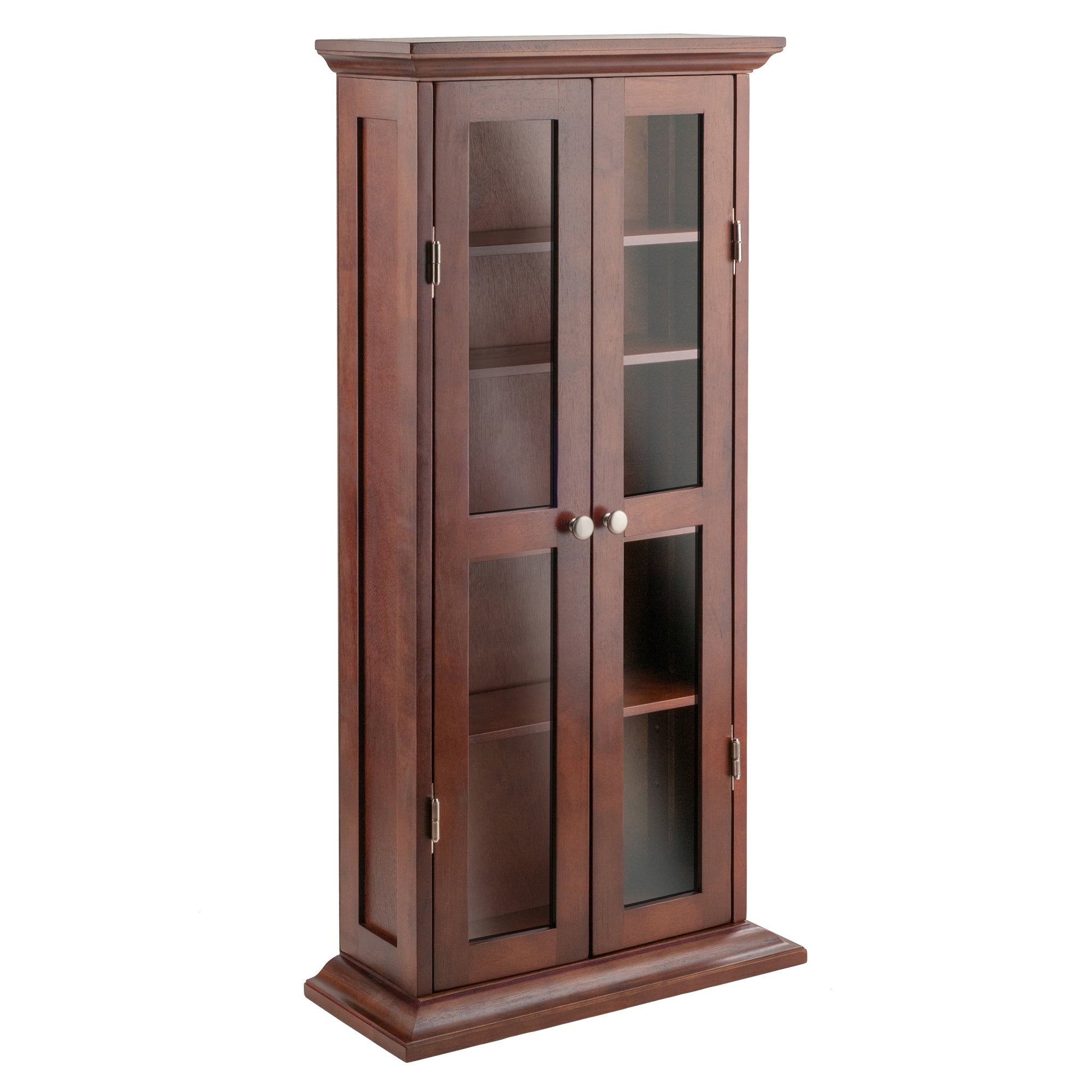 Winsome Wood Holden Walnut Transitional Wood Media Cabinet