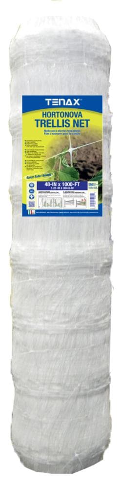 Tenax Hortonova Trellis Net 4-ft x 1000-ft White Plastic Safety Netting for Multi-purpose Use