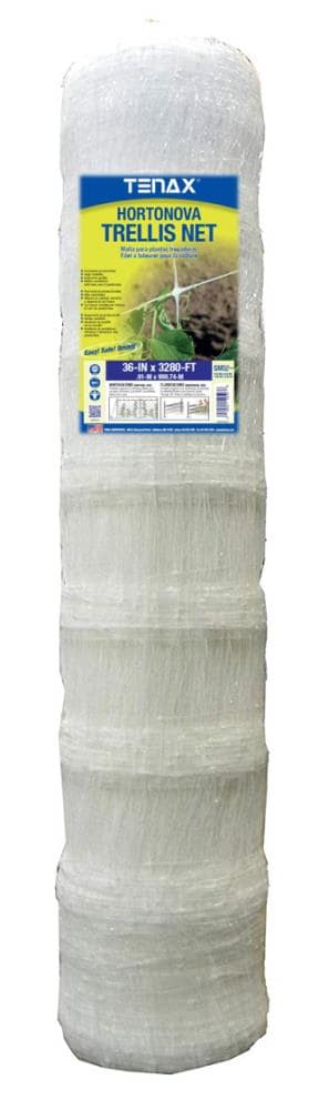 Tenax Hortonova Trellis Net 3-ft x 3280-ft White Plastic Safety Netting for Multi-purpose Use