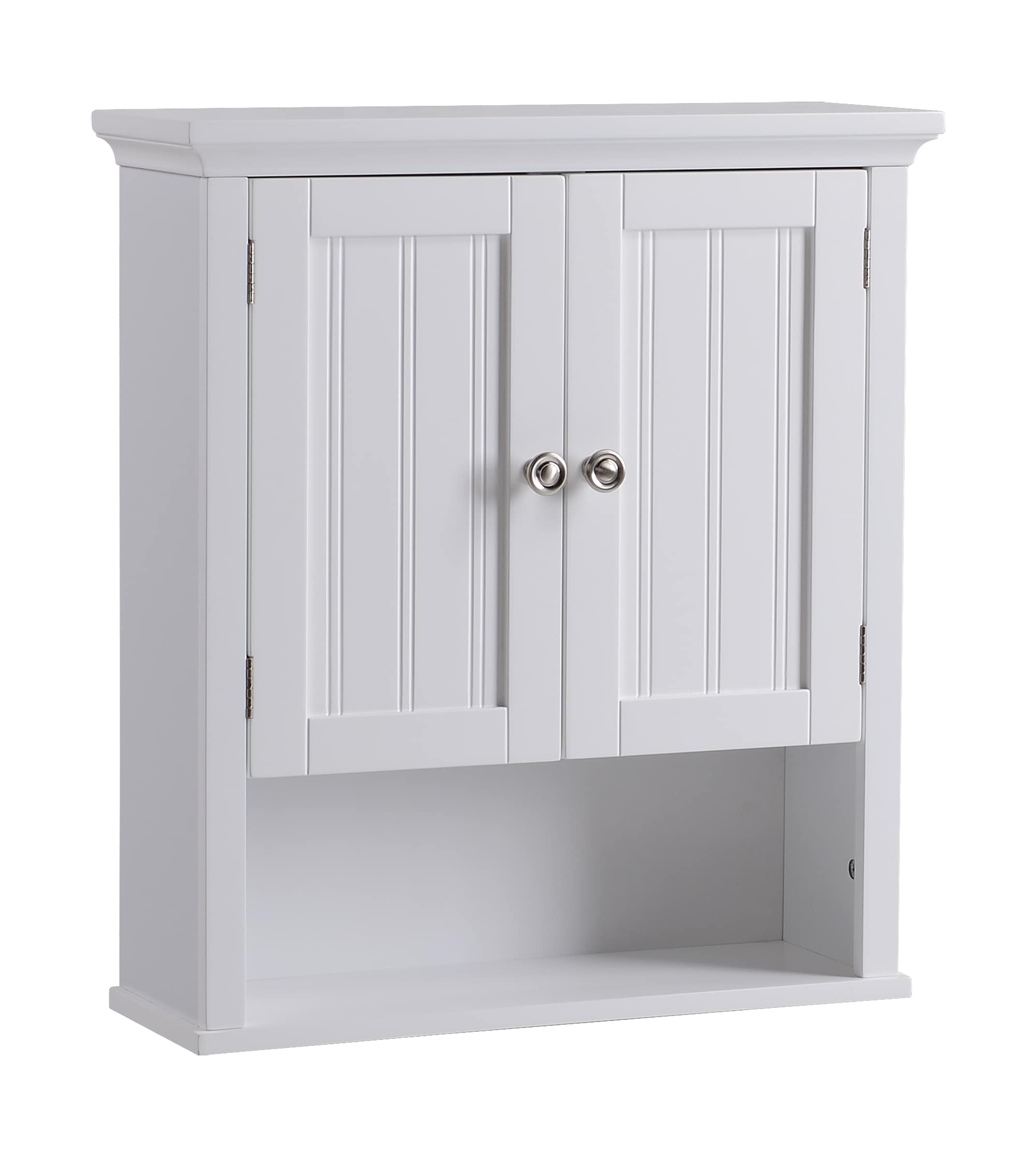 OSHOME Pleasant White 22-in x 25.5-in x 7.9-in Pleasant White Bathroom Wall Cabinet