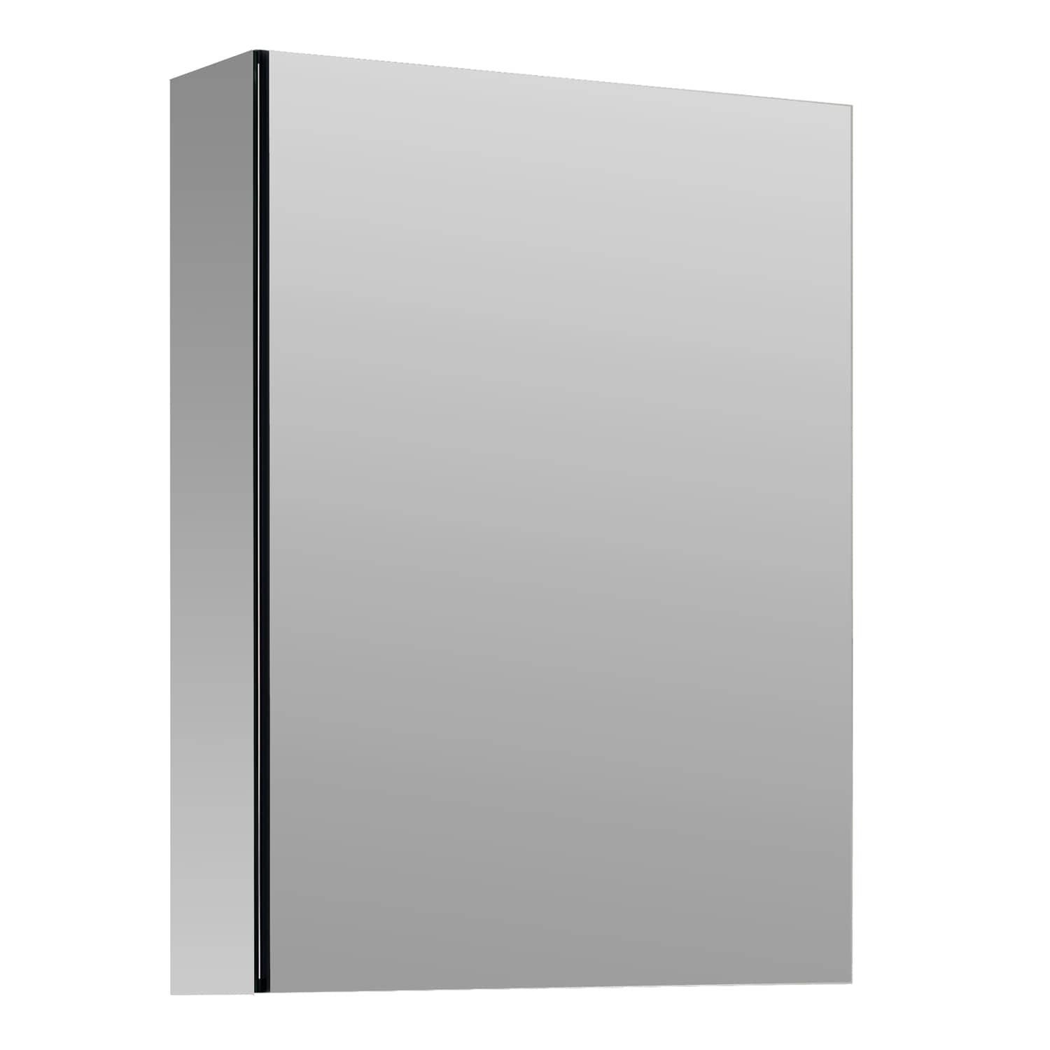 allen + roth 20-in x 26-in Fog Free Surface/Recessed Mount Silver Mirrored Soft Close Medicine Cabinet