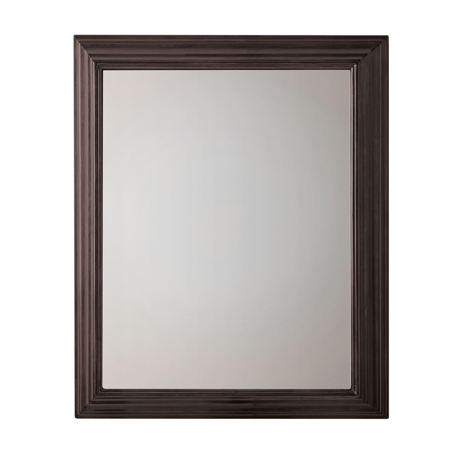 allen + roth 22.5-in x 27.5-in Fog Free Surface Mount Espresso Mirrored Soft Close Medicine Cabinet