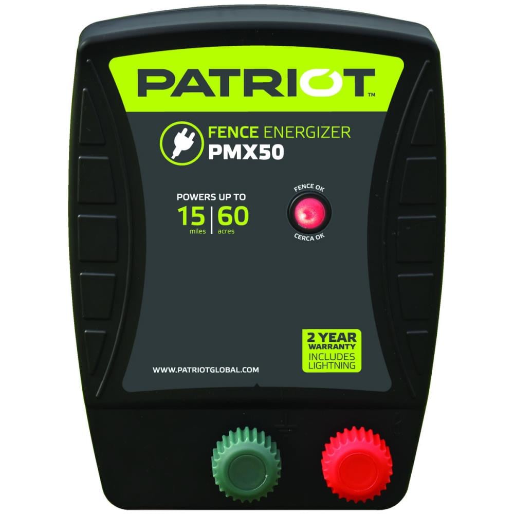 Patriot PMX50 30-Mile Ac Hardwired Electric Fence Charger