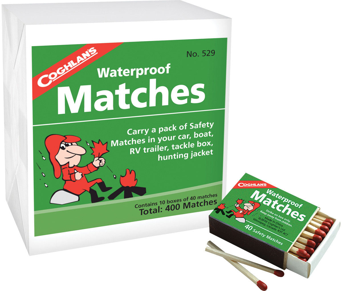 Coghlan's Waterproof Matches - 10 Boxes for Outdoor Adventures