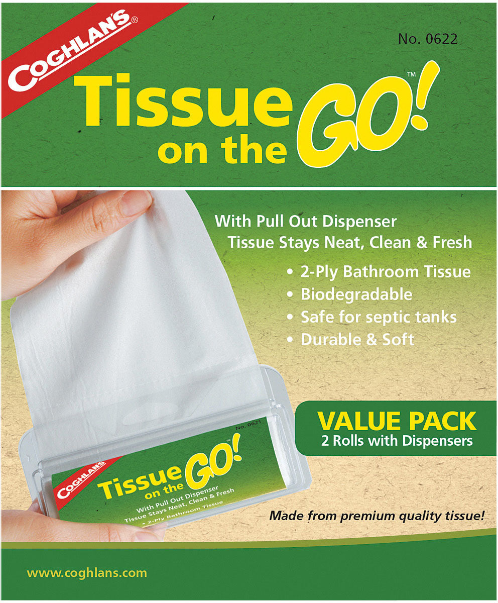Coghlans Tissue On The Go 2-Pack: Convenient Travel Tissues for On-the-Go Use