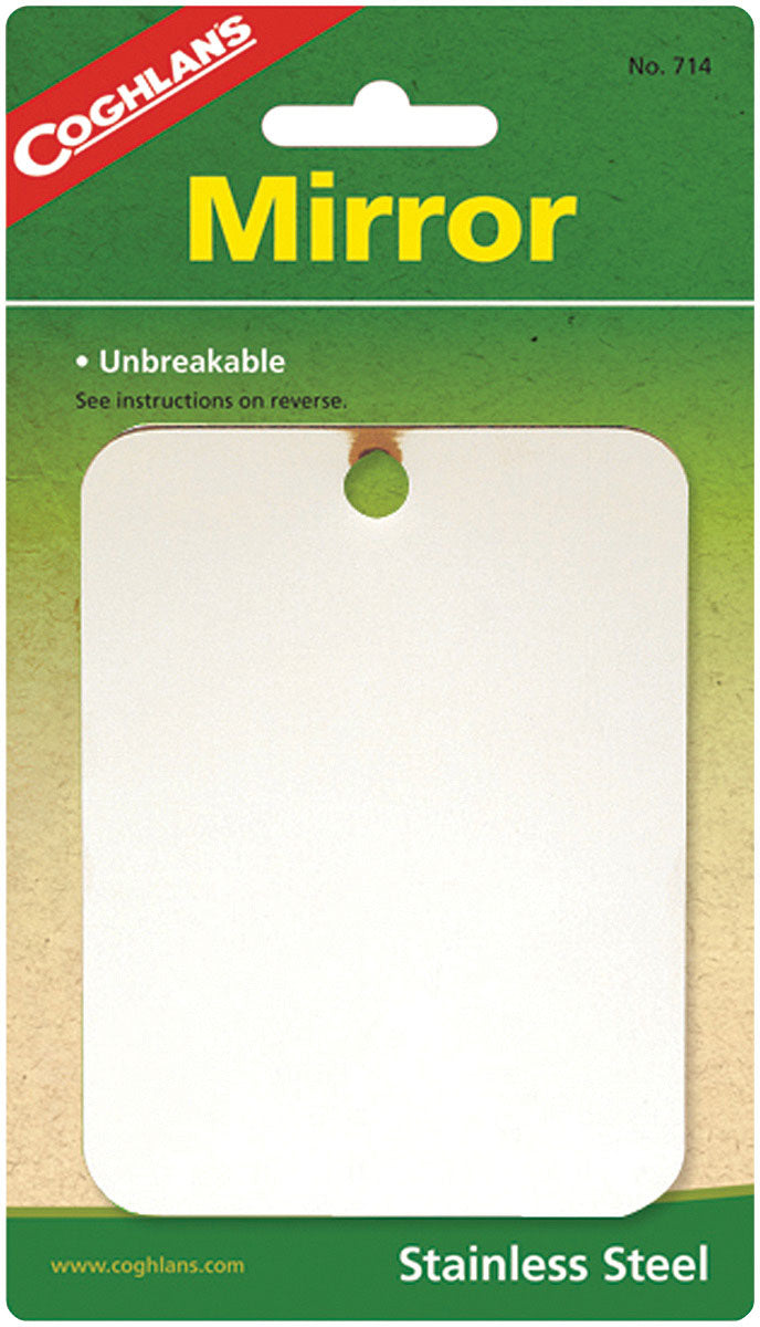 Coghlans Stainless Steel Mirror - Durable and Reflective Stainless Steel Mirror for Outdoor Adventures