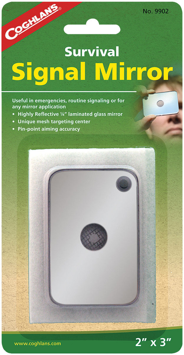 Coghlans Survival Signal Mirror - Compact 2" x 3" Emergency Signaling Tool