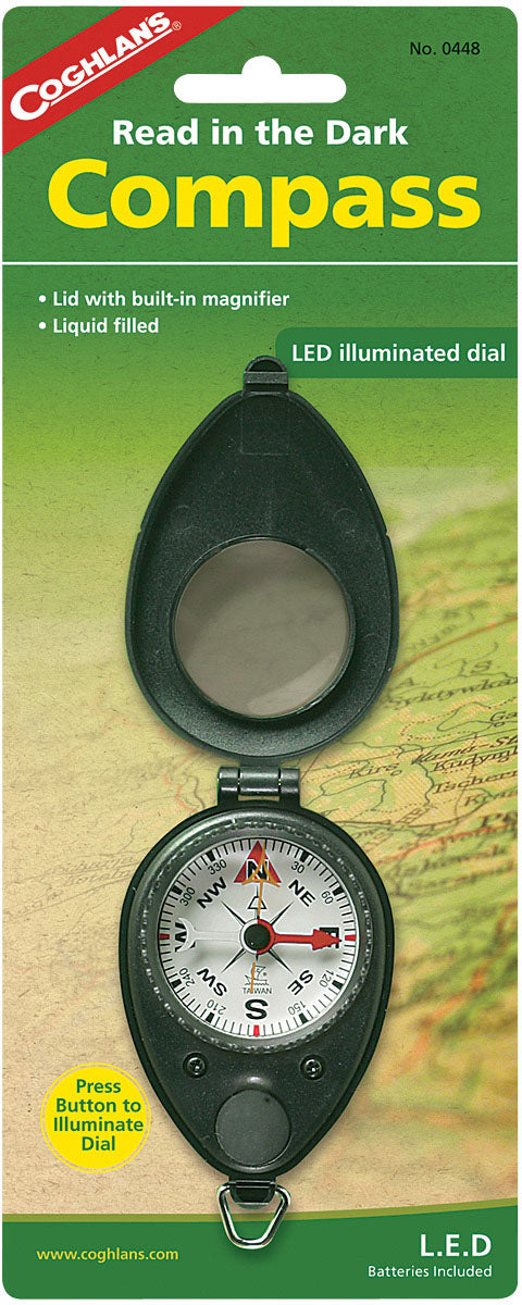 Coghlans LED Illuminated Compass with Dial for Accurate Navigation
