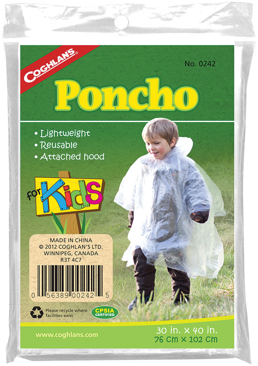 Coghlans Kids' Waterproof Poncho - Essential Rain Gear for Little Adventurers