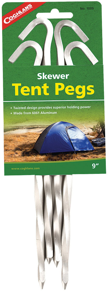 Coghlans Skewer Pegs 9" - Set of 4 Durable Stakes & Pegs for Secure Camping