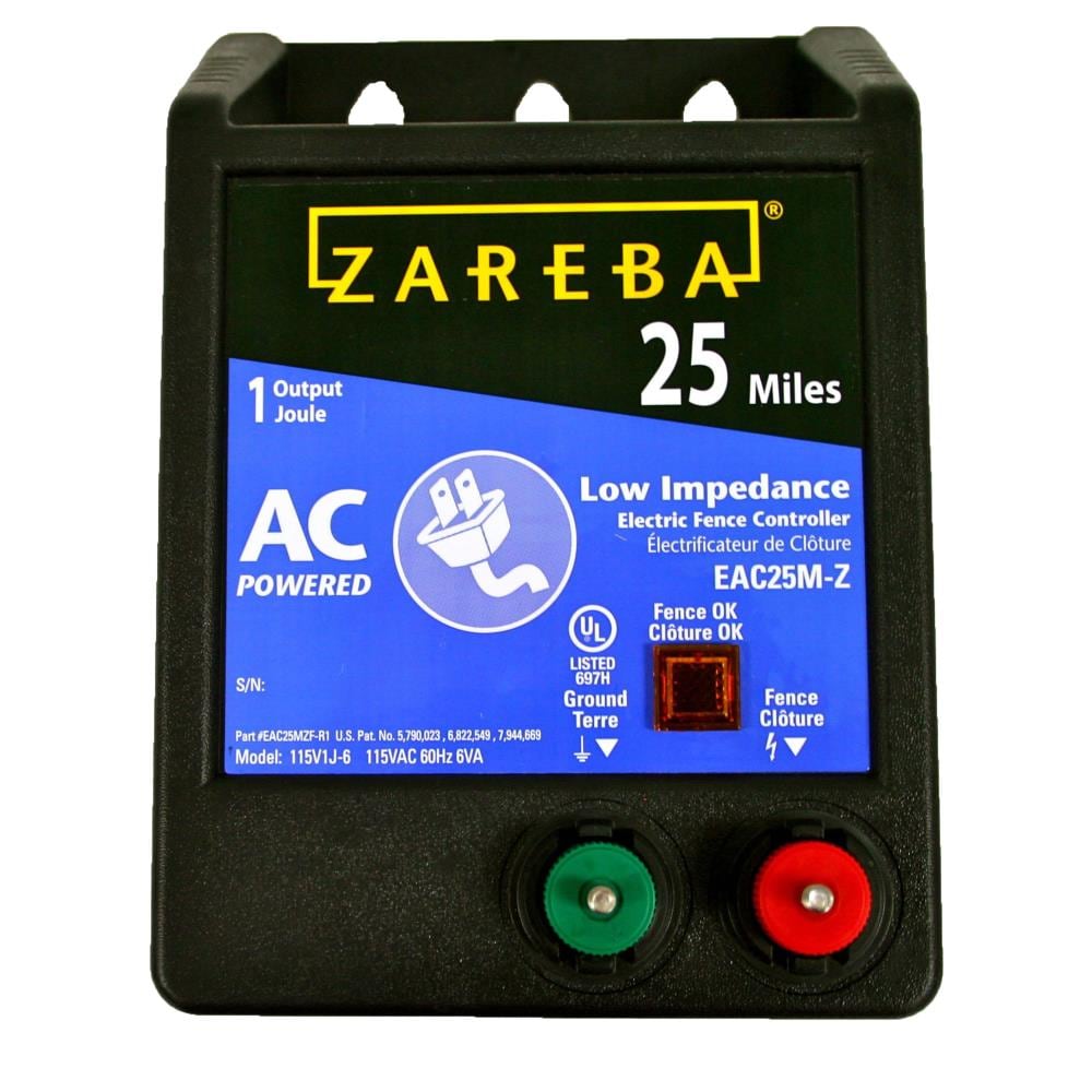Zareba Systems 25 MIle AC Powered Low Impedance Charger 25-Mile Ac Hardwired Electric Fence Charger