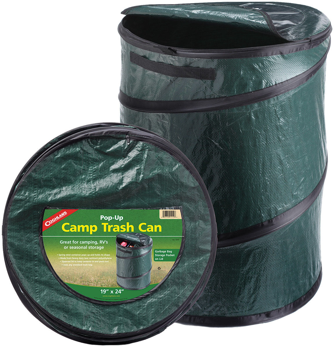 Coghlans Camp Trash Can: Portable Pop-up Solution for Outdoor Waste Management