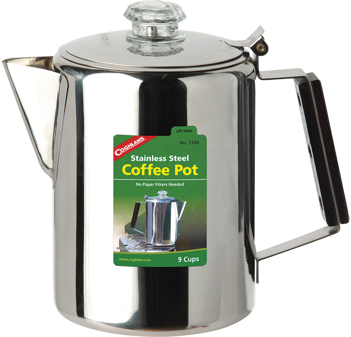 Durable Stainless Steel Coffee & Tea Percolators – 9-Cup & 12-Cup, Coffee Makers with Glass Top, Hinged Lid, and Stay-Cool Handles