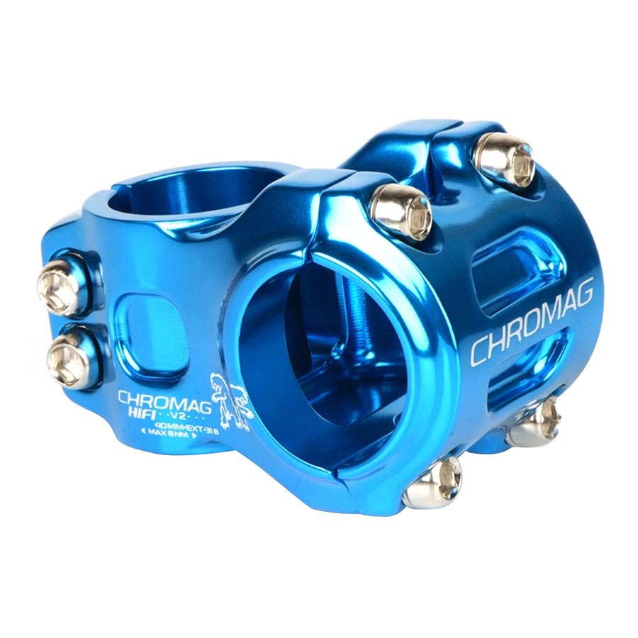 Chromag Hifi V2 Stem Diameter: 31.8mm, Length: 40mm, Steerer: 1-1/8'', 0°, Blue
