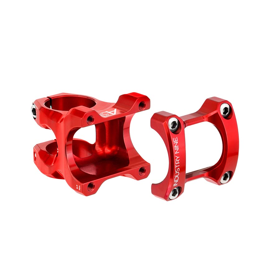 Industry Nine A318 Stem Diameter: 31.8mm, Length: 30mm, Steerer: 1-1/8'', 8°, Red