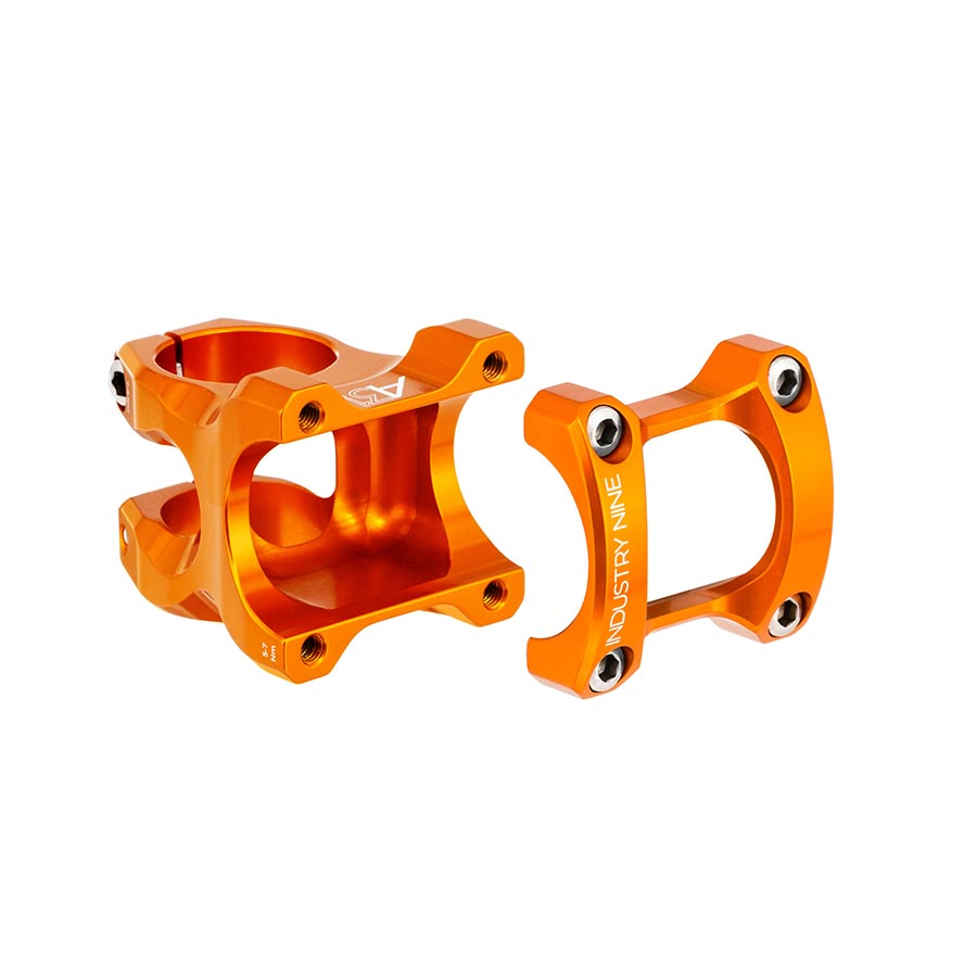 Industry Nine A318 Stem Diameter: 31.8mm, Length: 30mm, Steerer: 1-1/8'', 8°, Orange