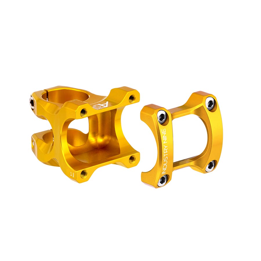 Industry Nine A318 Stem Diameter: 31.8mm, Length: 30mm, Steerer: 1-1/8'', 8°, Gold