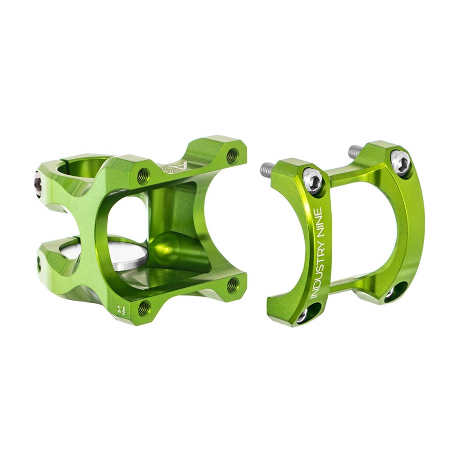 Industry Nine A318 Stem Diameter: 31.8mm, Length: 30mm, Steerer: 1-1/8'', 8°, Lime Green