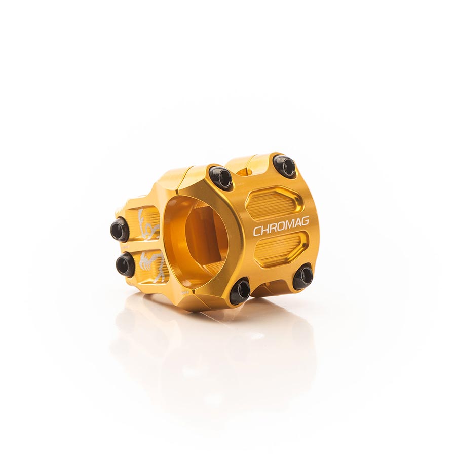 Chromag Riza Stem Diameter: 31.8mm, Length: 38mm, Steerer: 1-1/8'', 0°, Gold