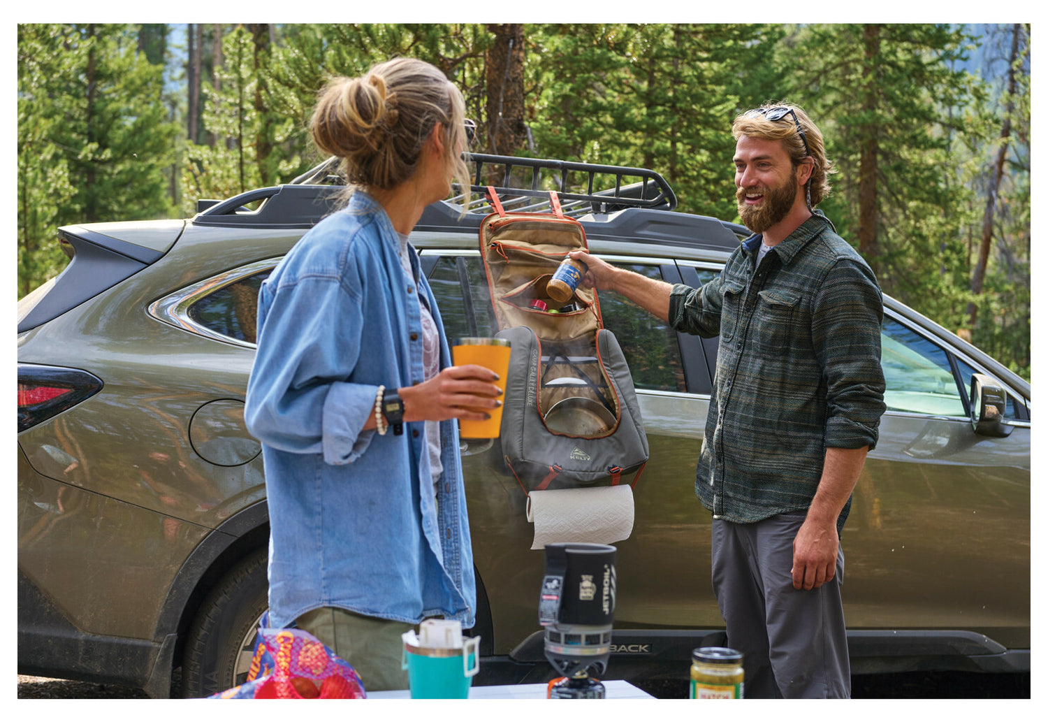 Kelty Camp Galley Dlx Beluga/Gold: Portable Outdoor Kitchen for Ultimate Camping Convenience