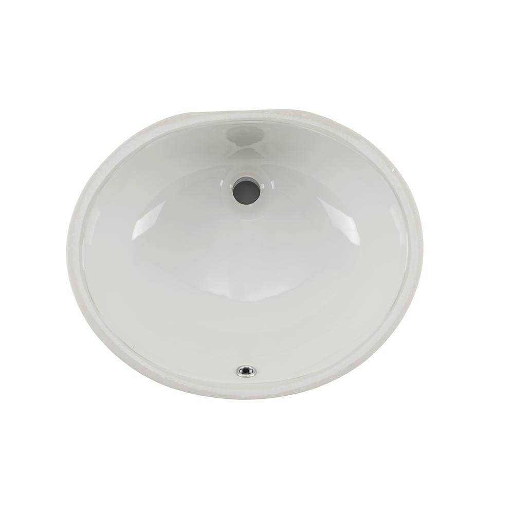 Cahaba 15 in. x 12 Glazed Porcelain Bathroom Sink in White