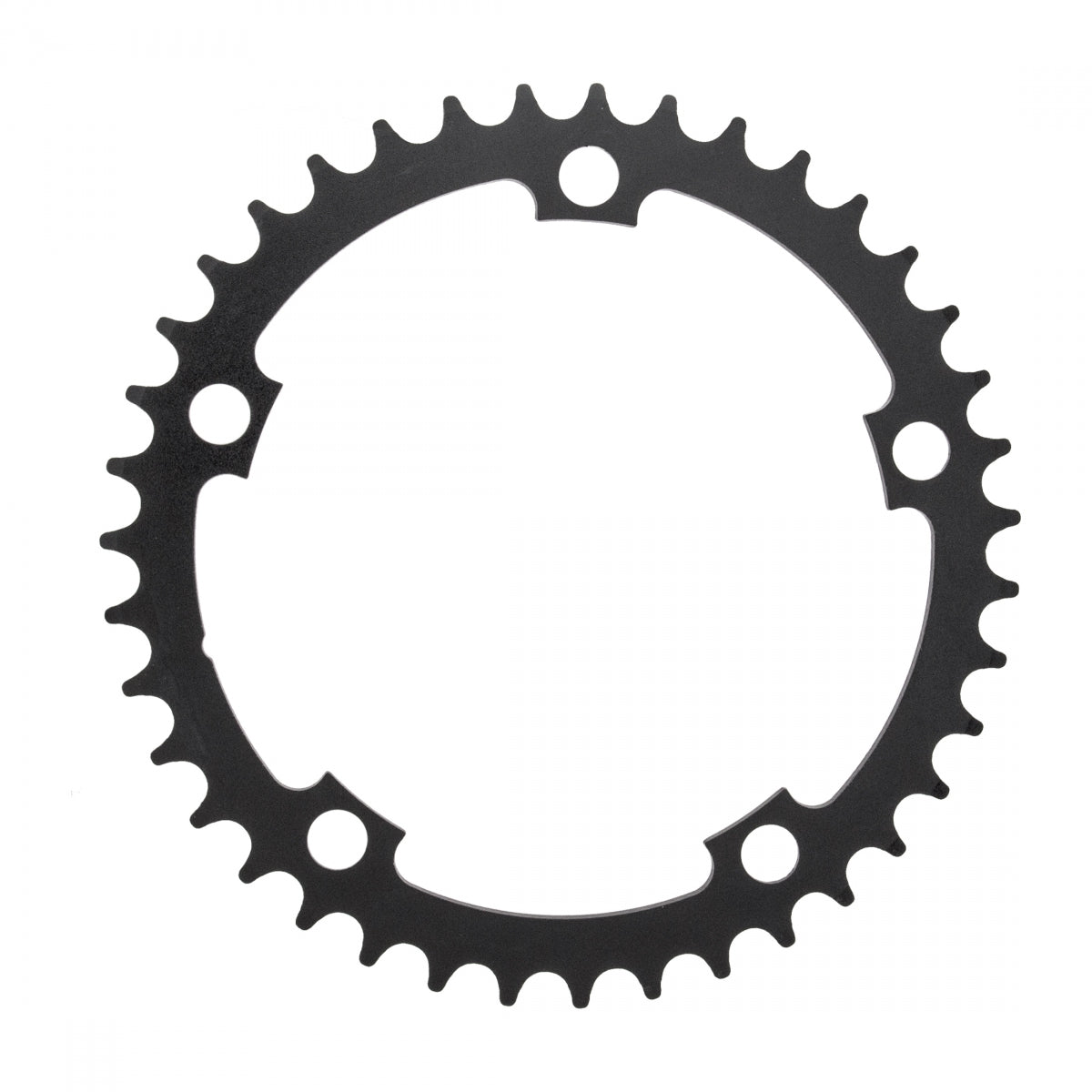 Sunrace RS0 Chainring 39t 130 BCD 5-Bolt Aluminum Black/Silver Rd MTB